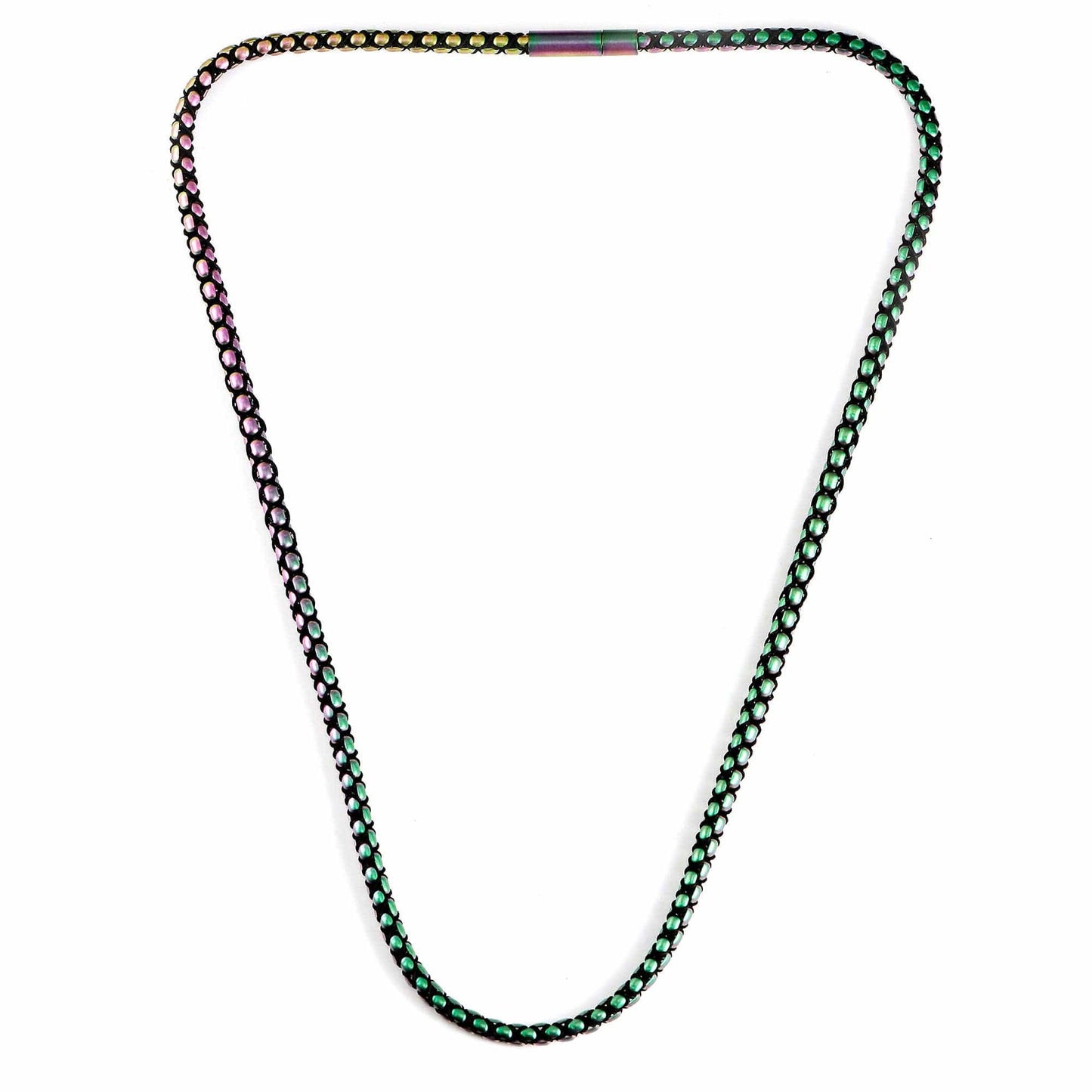 West Coast Jewelry West Coast Jewelry - Crucible Nylon Matte Finish Steel Box Chain Necklace - 26": Silver