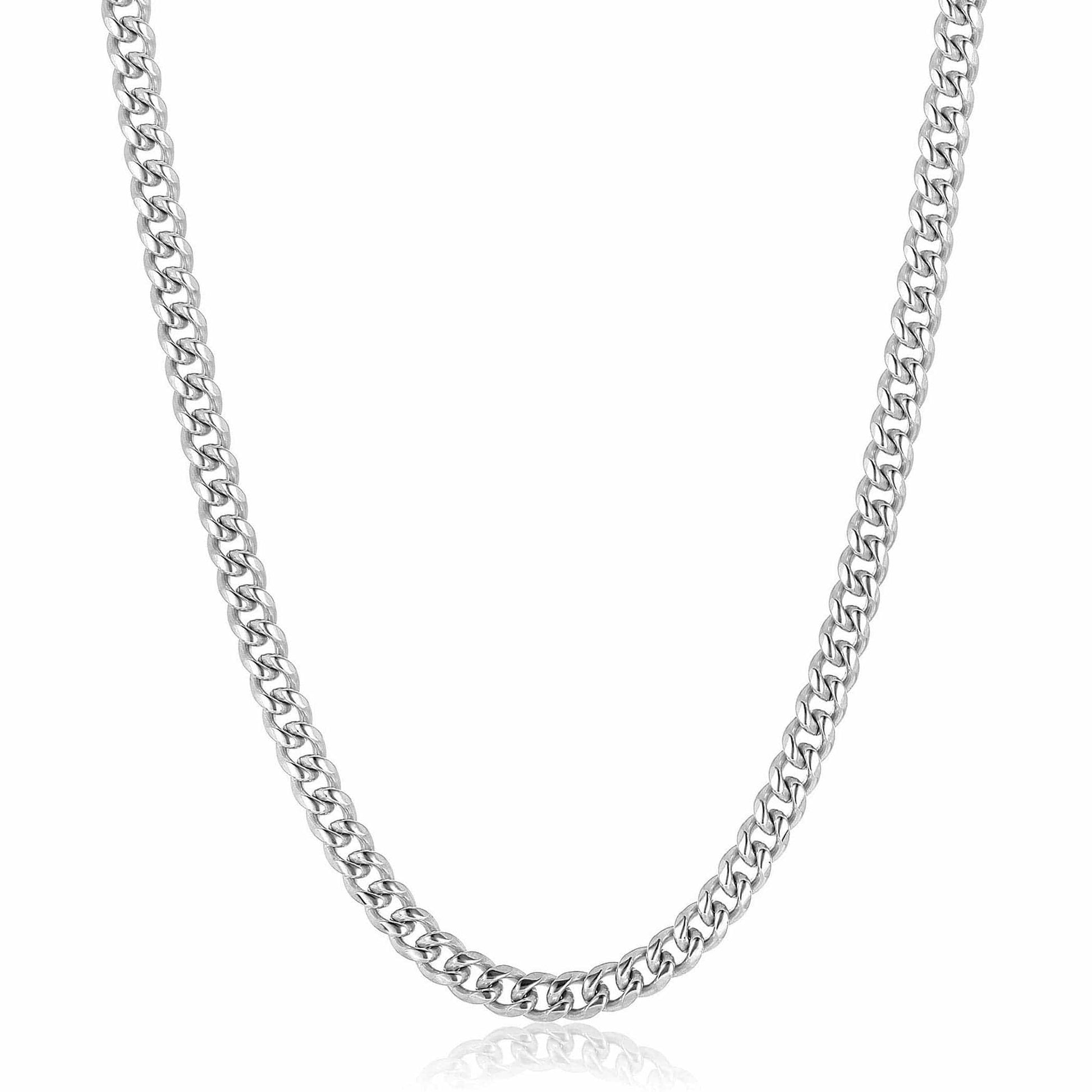 West Coast Jewelry West Coast Jewelry - Crucible Rounded Curb Chain Steel Necklace (7mm) - 26": Gold