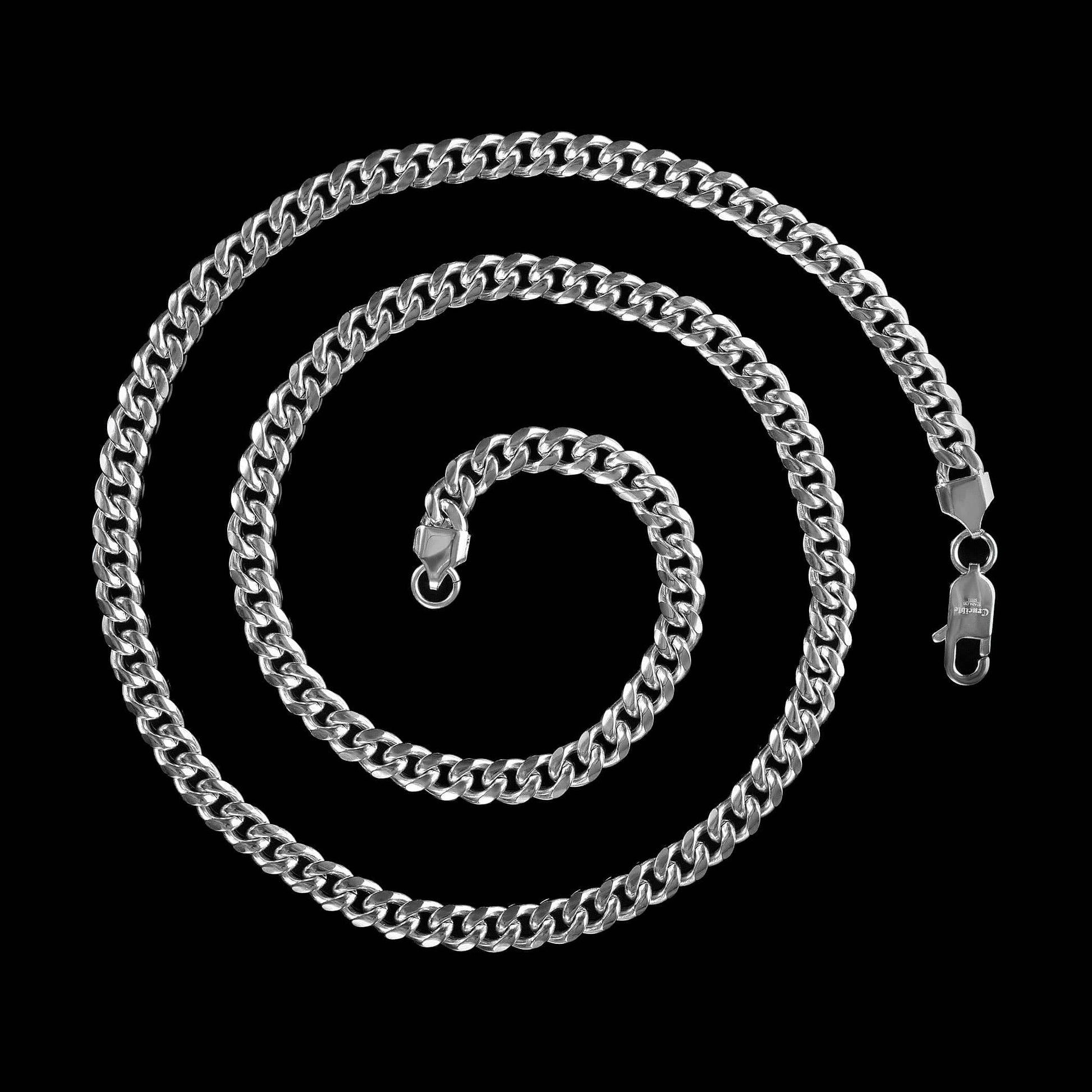West Coast Jewelry West Coast Jewelry - Crucible Rounded Curb Chain Steel Necklace (7mm) - 26": Gold