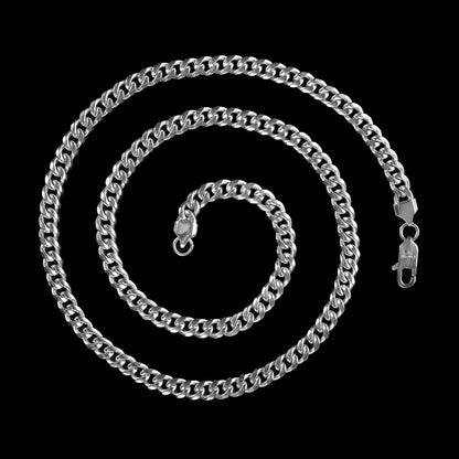 West Coast Jewelry West Coast Jewelry - Crucible Rounded Curb Chain Steel Necklace (7mm) - 26": Silver