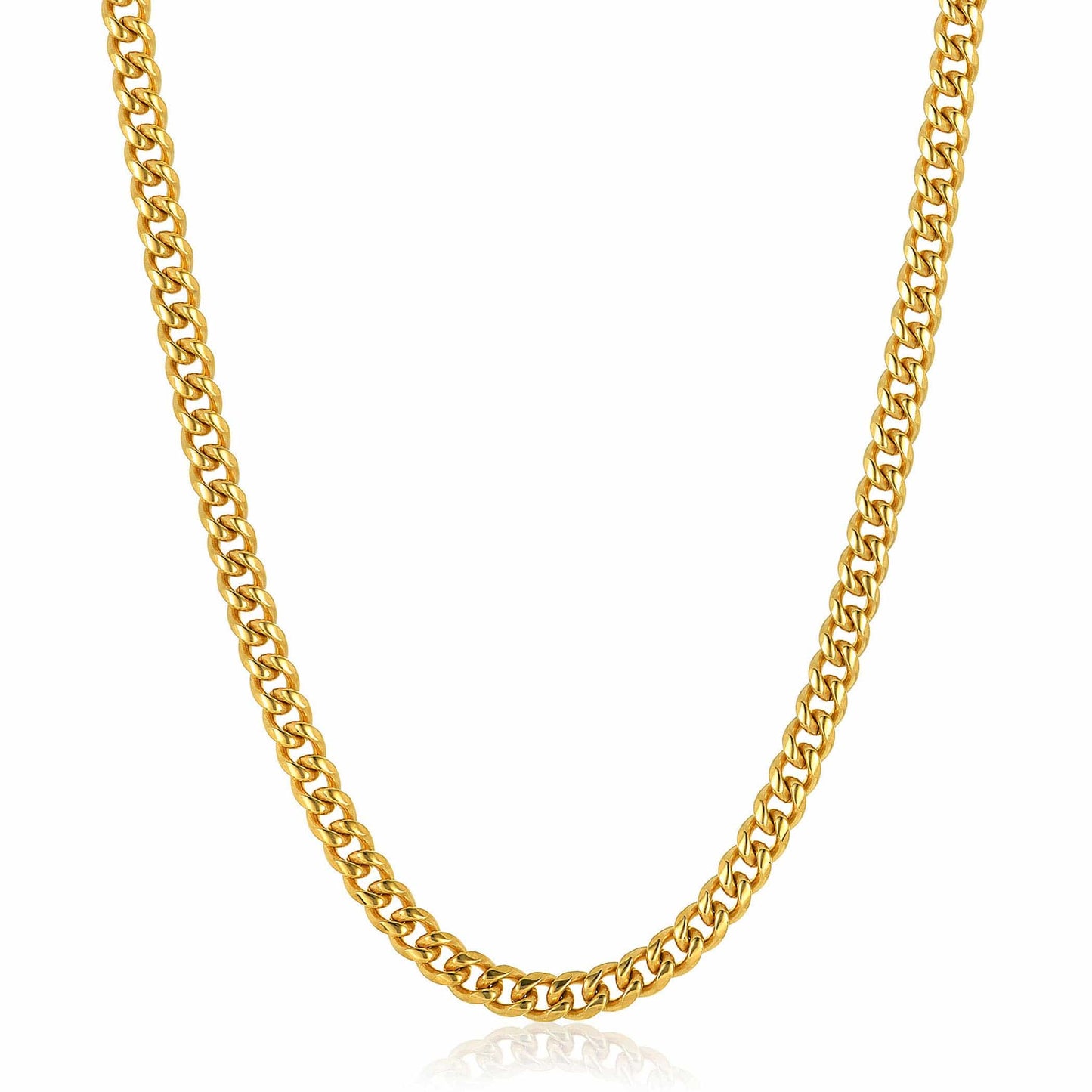 West Coast Jewelry West Coast Jewelry - Crucible Rounded Curb Chain Steel Necklace (7mm) - 26": Silver