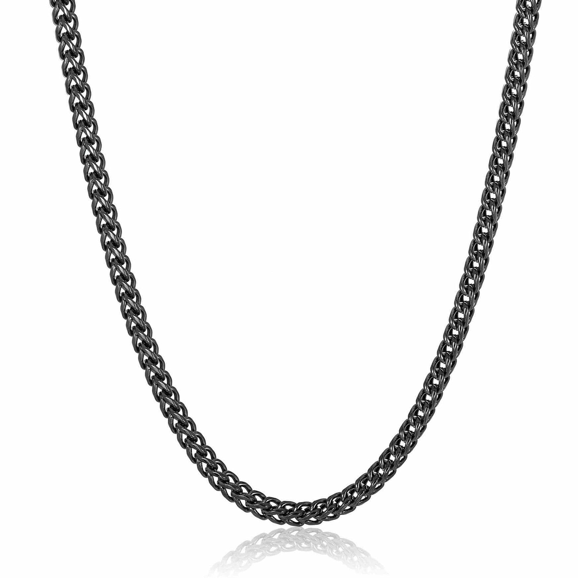 West Coast Jewelry West Coast Jewelry - Crucible Rounded Franco Chain Steel Necklace (5mm) - 24": Gold