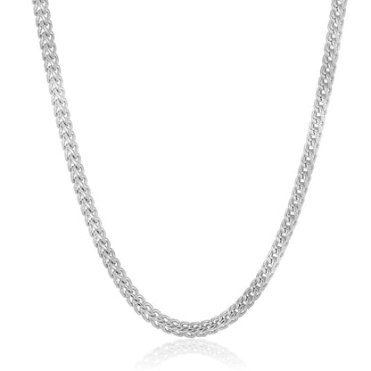 West Coast Jewelry West Coast Jewelry - Crucible Rounded Franco Chain Steel Necklace (5mm) - 24": Gold