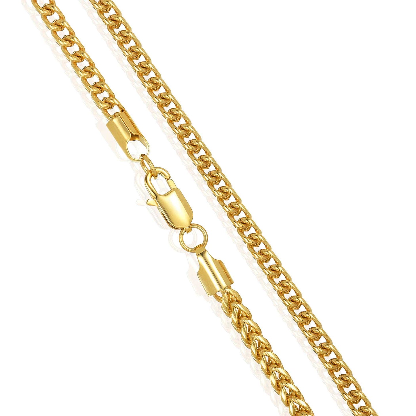 West Coast Jewelry West Coast Jewelry - Crucible Rounded Franco Chain Steel Necklace (5mm) - 24": Silver
