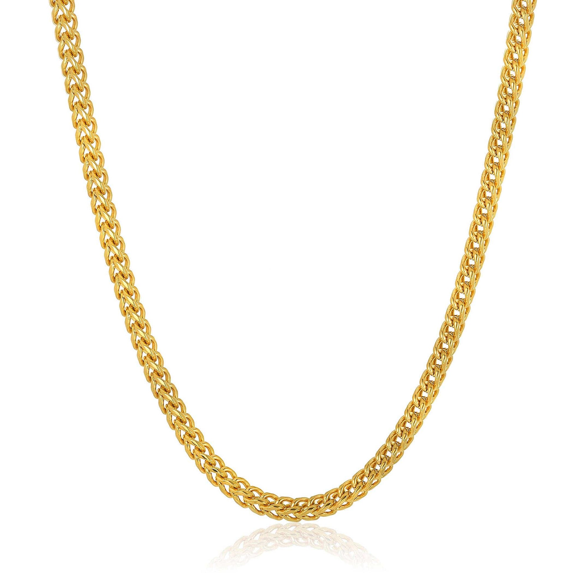 West Coast Jewelry West Coast Jewelry - Crucible Rounded Franco Chain Steel Necklace (5mm) - 24": Silver