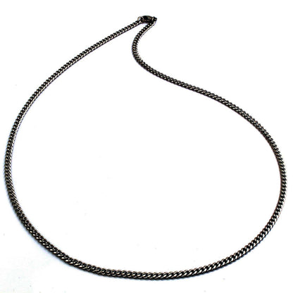 West Coast Jewelry West Coast Jewelry - Curb Chain Steel Necklace 3.5mm Width - 24 Inches: Black