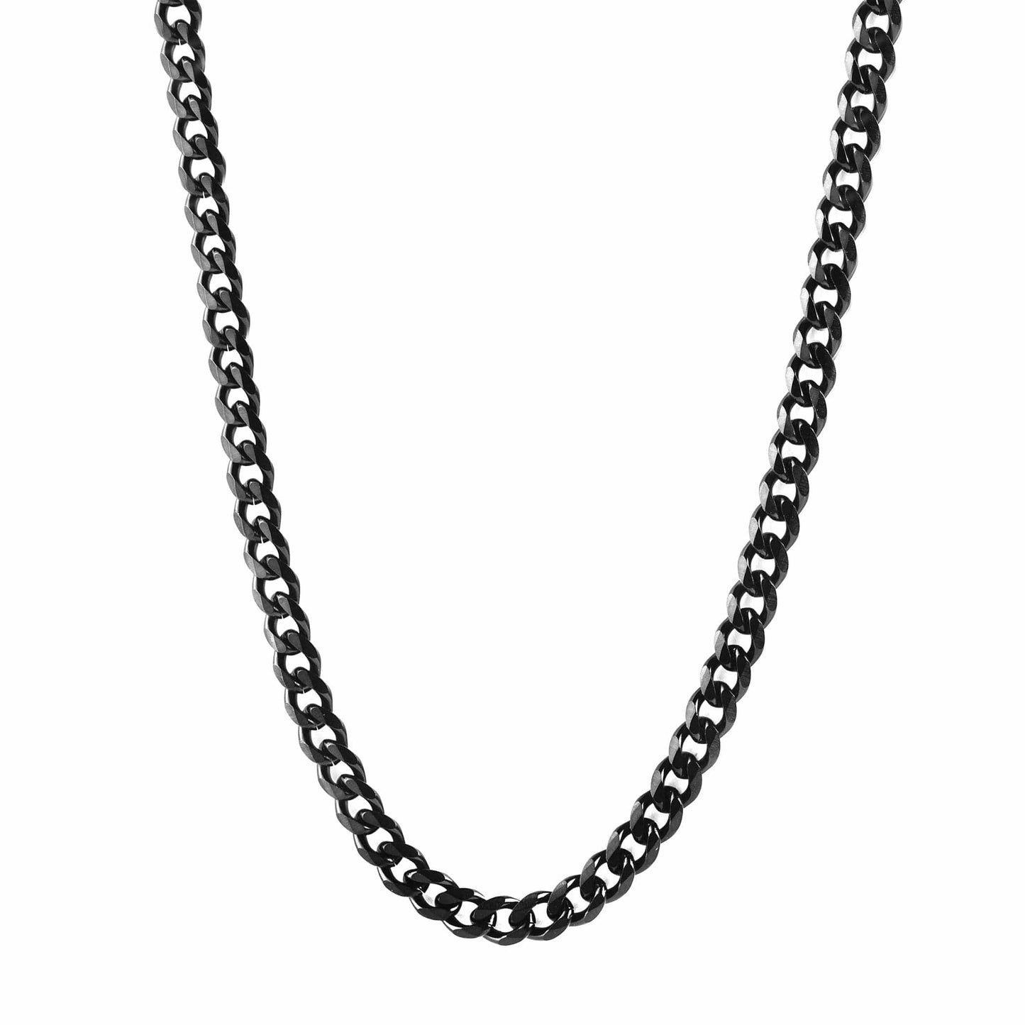 West Coast Jewelry West Coast Jewelry - Curb Chain Steel Necklace 3.5mm Width - 24 Inches: Silver