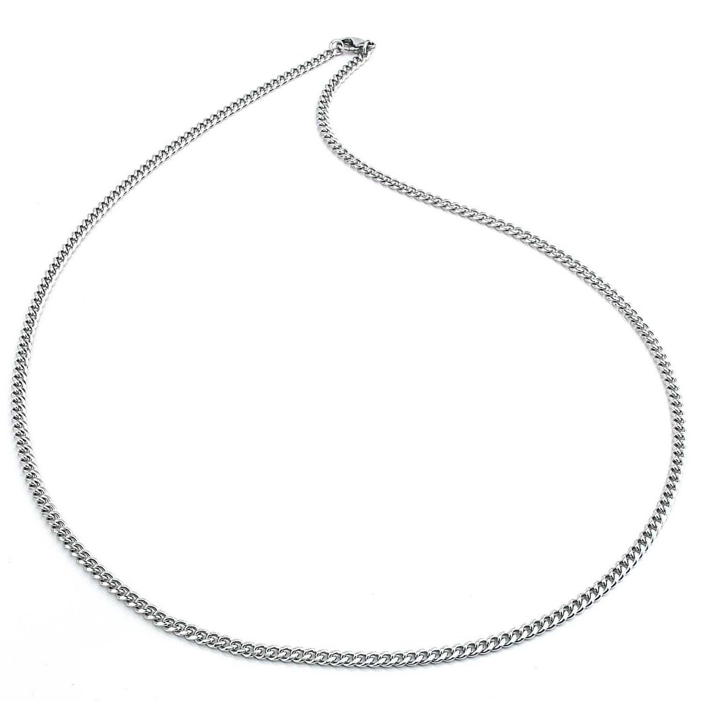 West Coast Jewelry West Coast Jewelry - Curb Chain Steel Necklace 3.5mm Width - 24 Inches: Silver