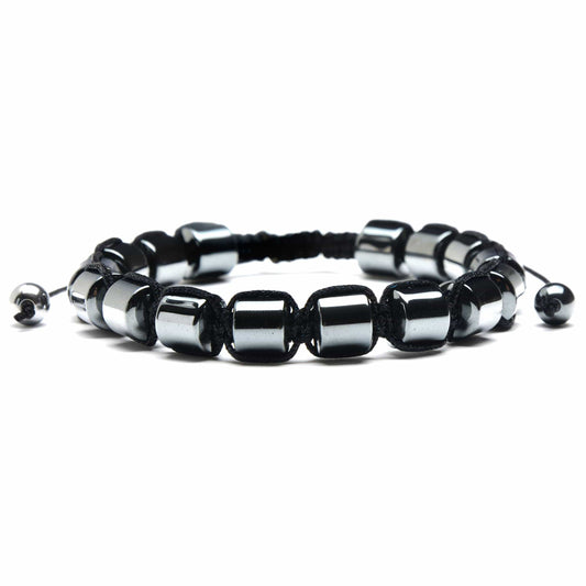 West Coast Jewelry West Coast Jewelry - Hematite Stone Bead Adjustable Bracelet (8mm)