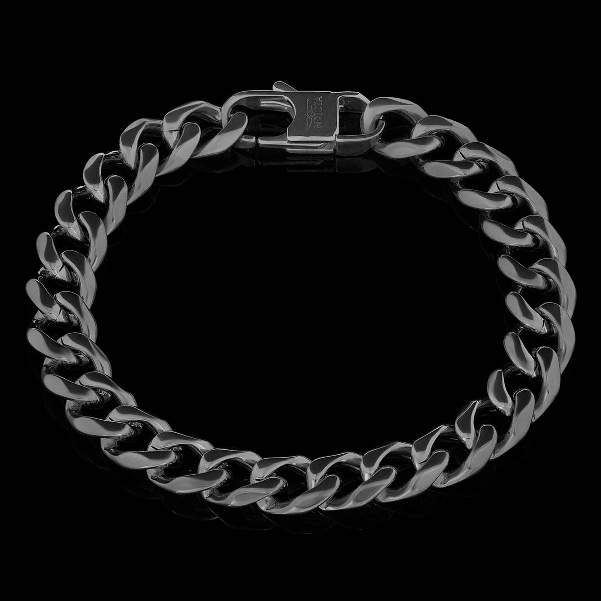 West Coast Jewelry West Coast Jewelry - Invicta Jewelry Curb Chain Steel Bracelet (11mm) - 9": Gold