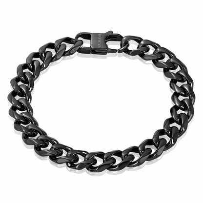 West Coast Jewelry West Coast Jewelry - Invicta Jewelry Curb Chain Steel Bracelet (11mm) - 9": Gold