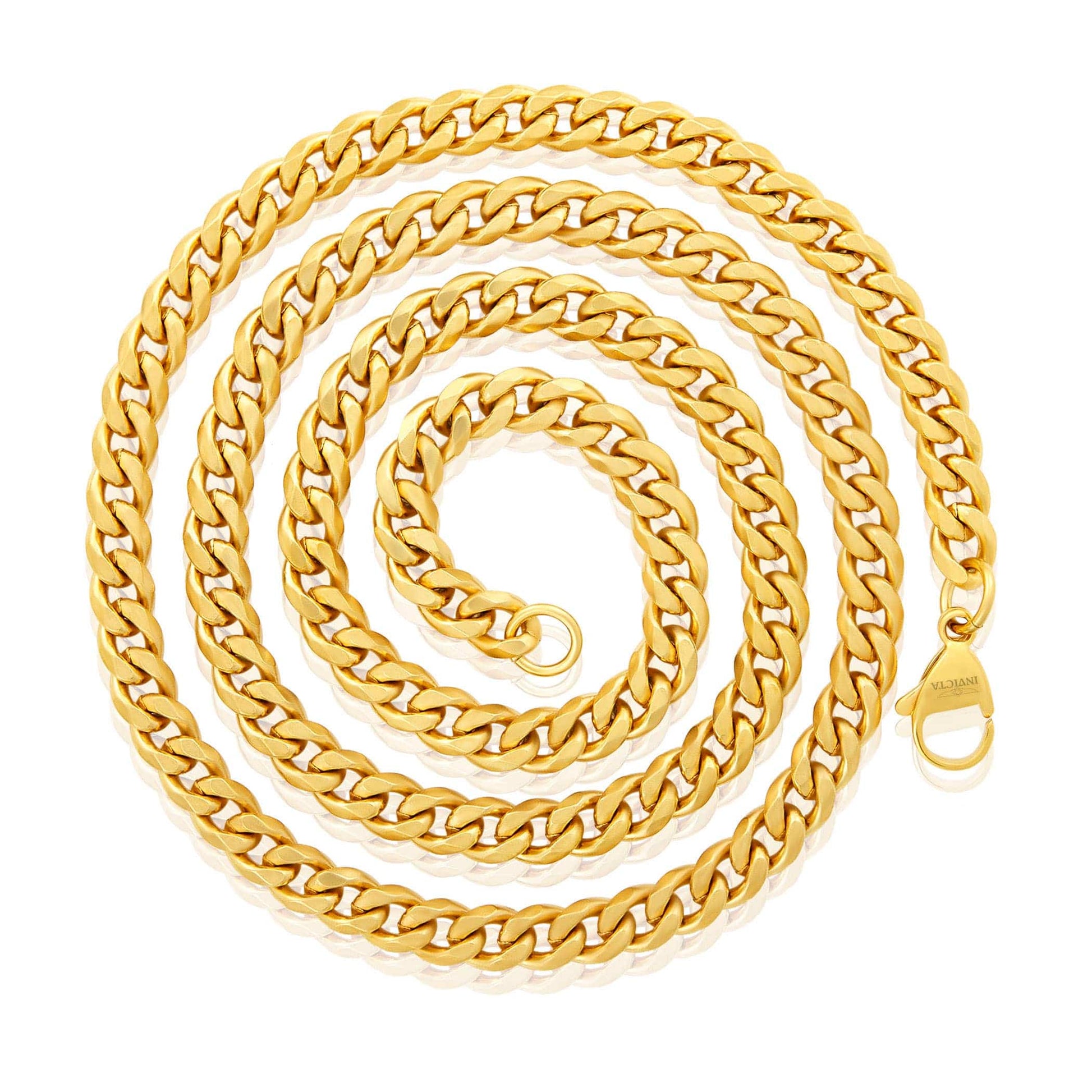 West Coast Jewelry West Coast Jewelry - Invicta Jewelry Curb Chain Steel Necklace (6mm) - 24": Black