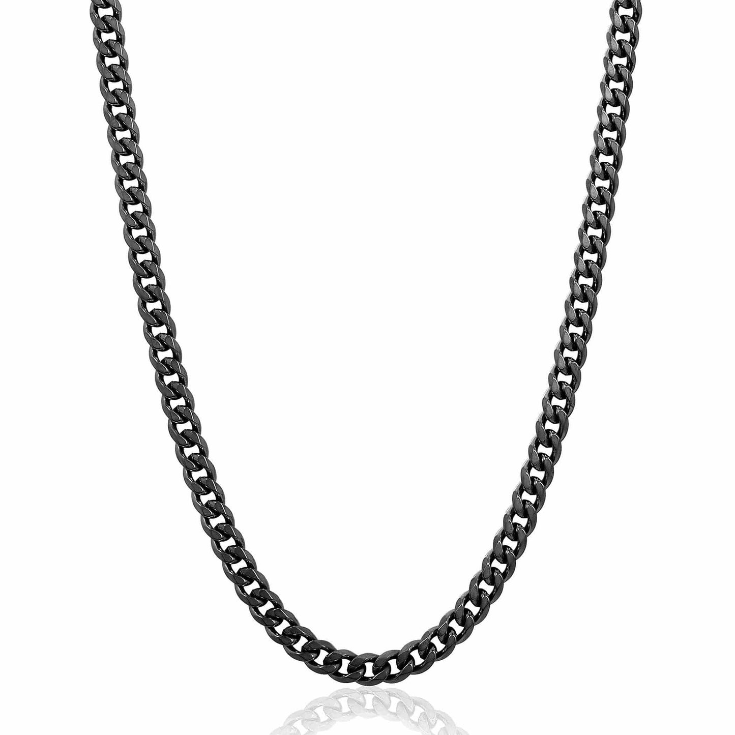 West Coast Jewelry West Coast Jewelry - Invicta Jewelry Curb Chain Steel Necklace (6mm) - 24": Silver