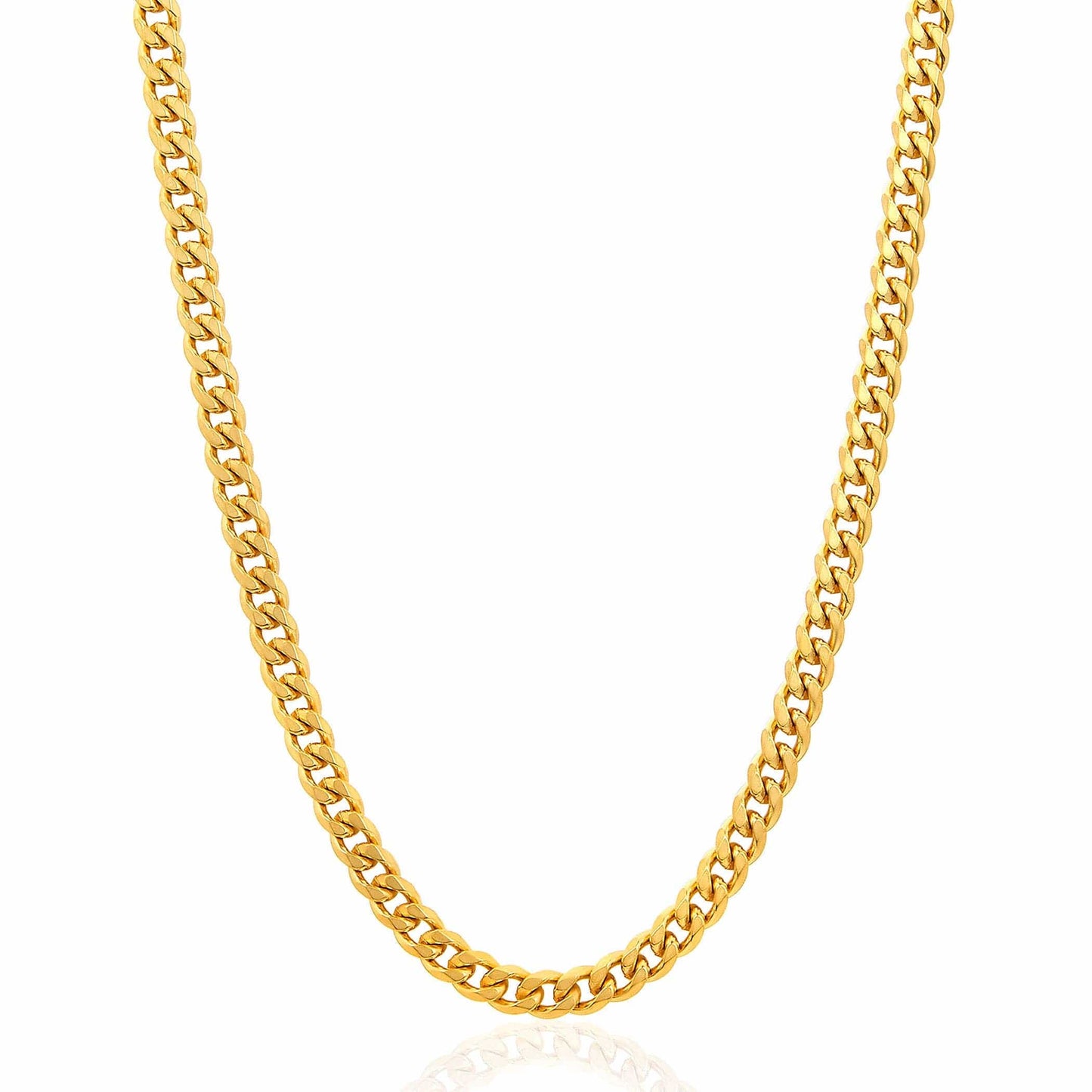 West Coast Jewelry West Coast Jewelry - Invicta Jewelry Curb Chain Steel Necklace (6mm) - 24": Silver
