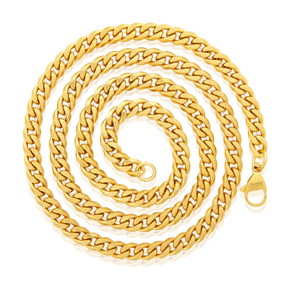 West Coast Jewelry West Coast Jewelry - Invicta Jewelry Curb Chain Steel Necklace (6mm) - 24": Silver