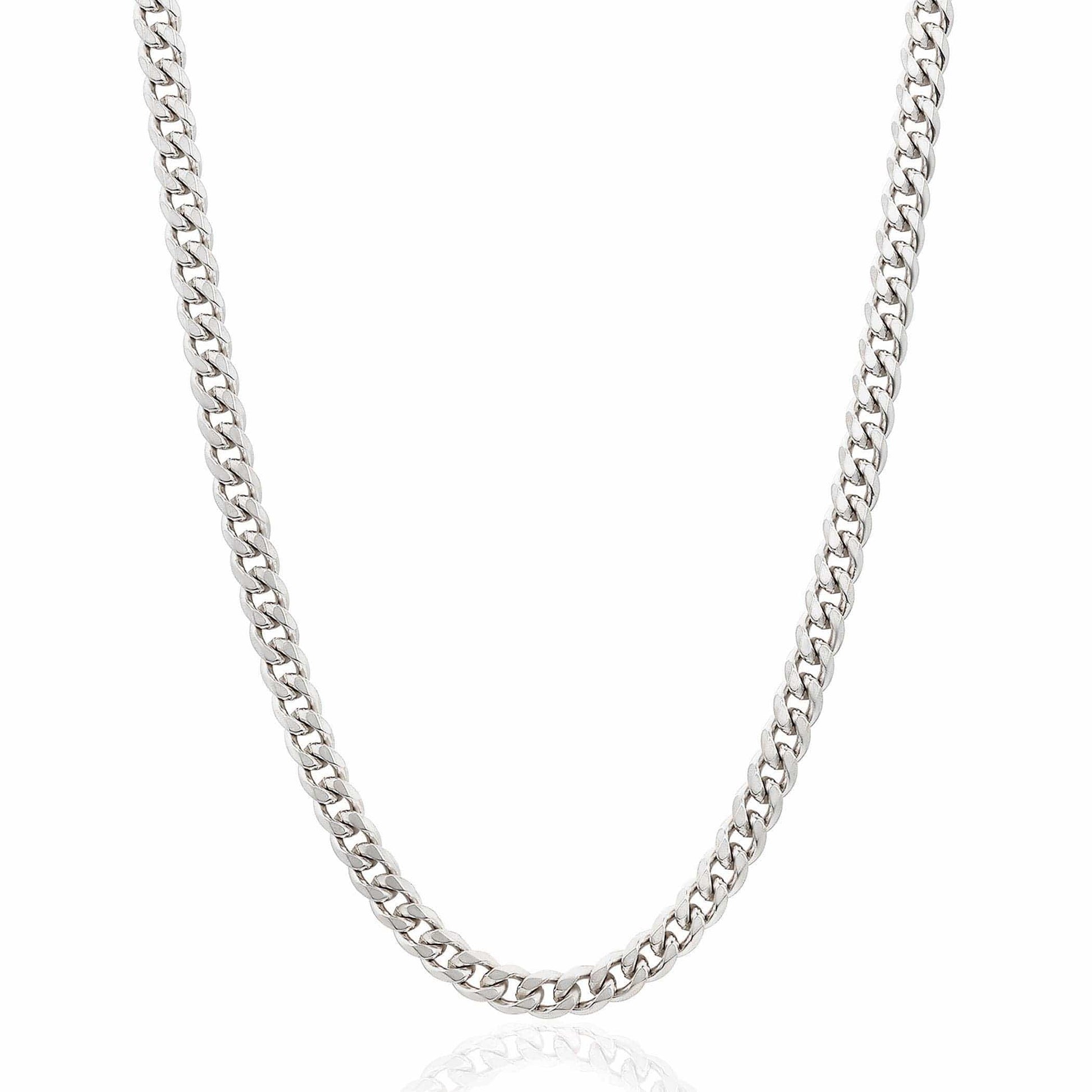 West Coast Jewelry West Coast Jewelry - Invicta Jewelry Curb Chain Steel Necklace (6mm) - 24": Silver