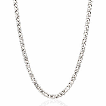 West Coast Jewelry West Coast Jewelry - Invicta Jewelry Curb Chain Steel Necklace (6mm) - 24": Silver