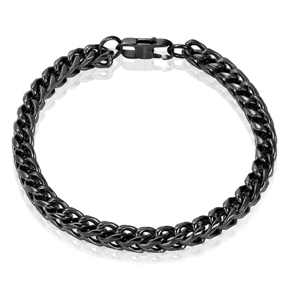 West Coast Jewelry West Coast Jewelry - Invicta Jewelry Franco Chain Steel Bracelet (6mm) 8.5": Gold