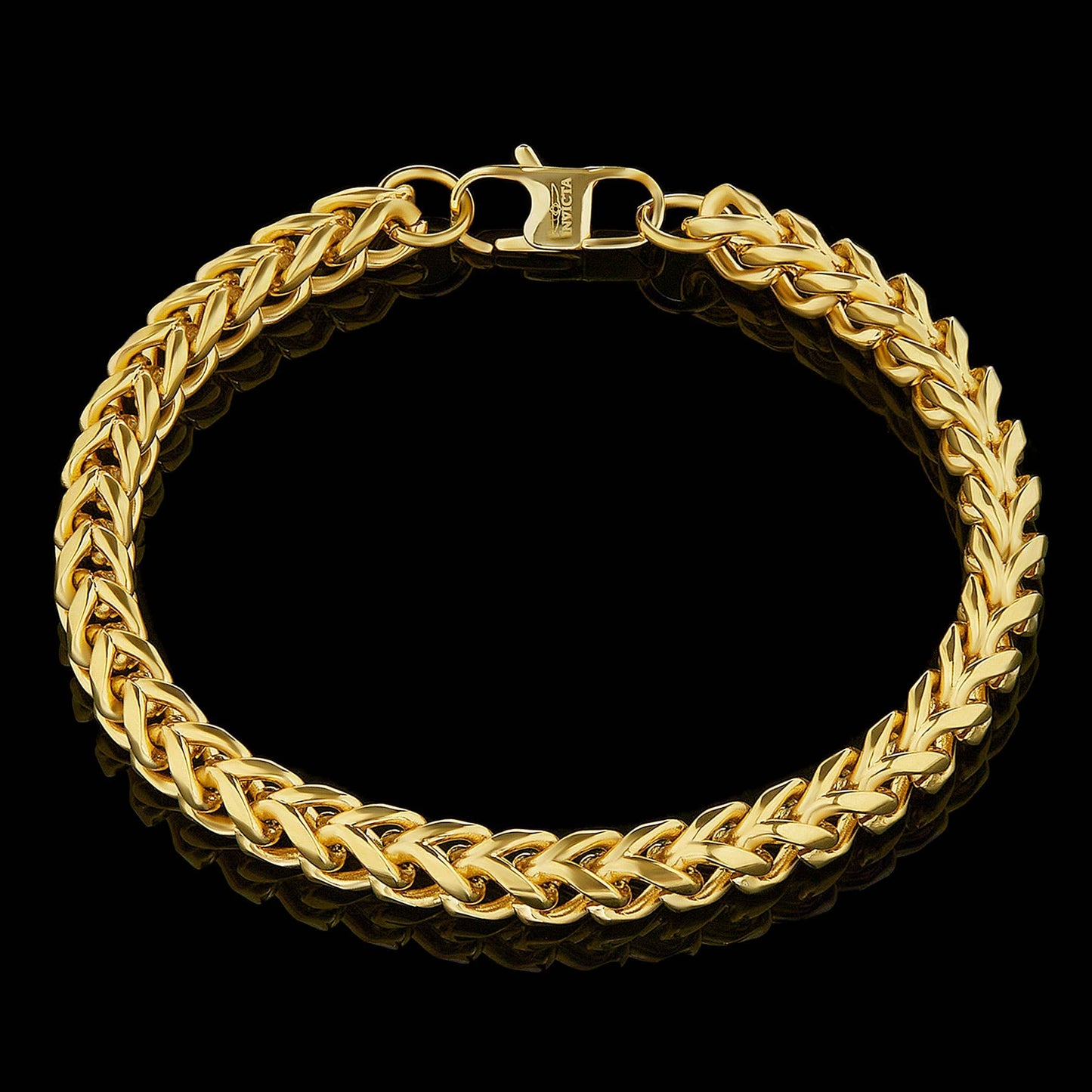 West Coast Jewelry West Coast Jewelry - Invicta Jewelry Franco Chain Steel Bracelet (6mm) 8.5": Silver
