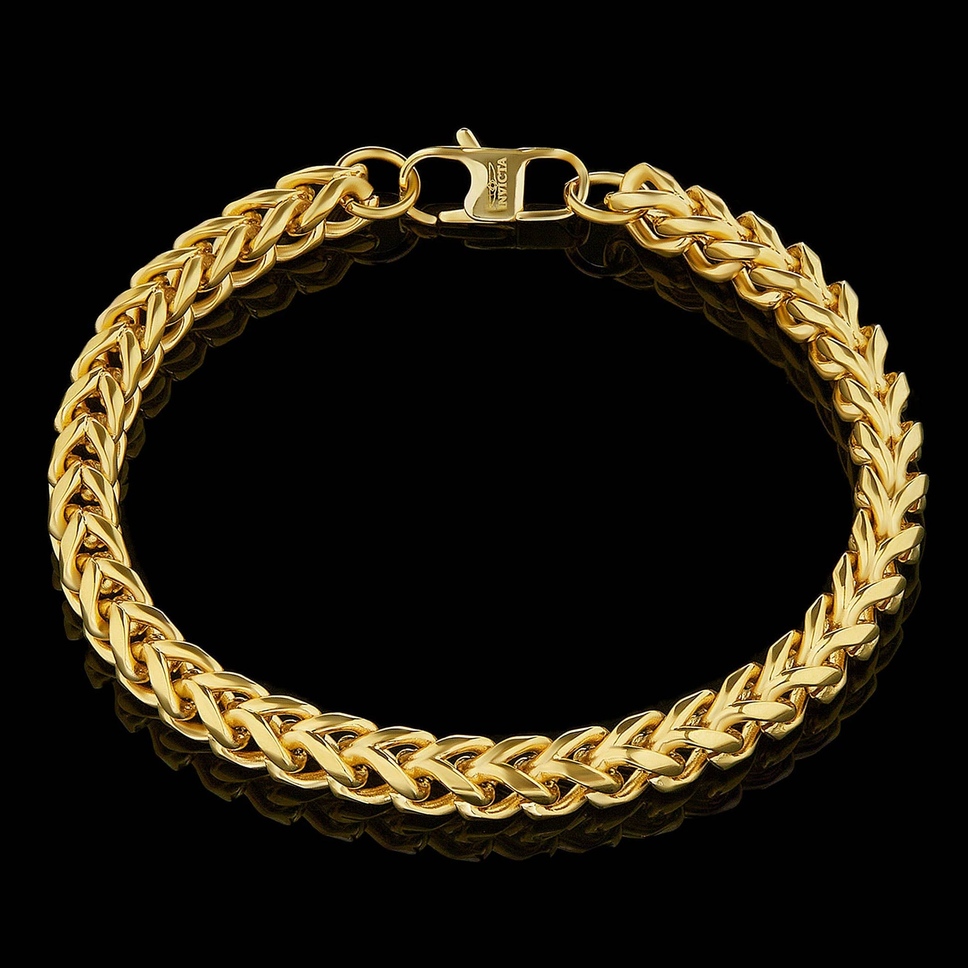 West Coast Jewelry West Coast Jewelry - Invicta Jewelry Franco Chain Steel Bracelet (6mm) 8.5": Silver