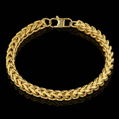 West Coast Jewelry West Coast Jewelry - Invicta Jewelry Franco Chain Steel Bracelet (6mm) 8.5": Silver