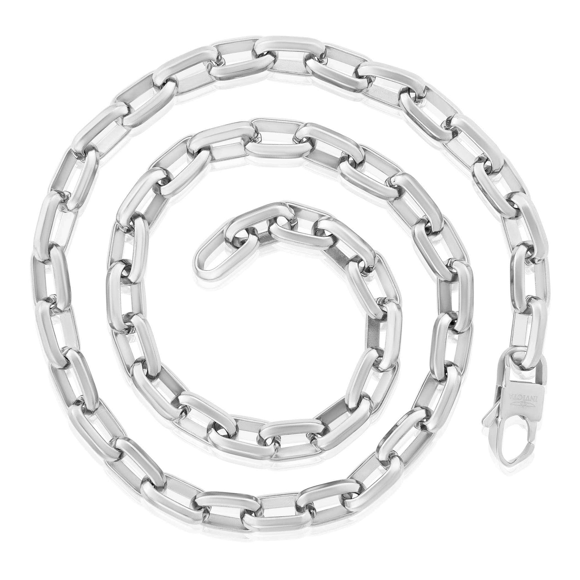 West Coast Jewelry West Coast Jewelry - Invicta Jewelry Large Oval Link Chain Necklace (10mm) - 24": Silver