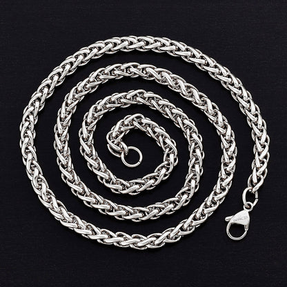 West Coast Jewelry West Coast Jewelry - Invicta Jewelry Spiga Wheat Chain Necklace (8mm) - 24": Gold