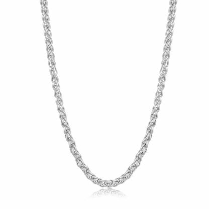 West Coast Jewelry West Coast Jewelry - Invicta Jewelry Spiga Wheat Chain Necklace (8mm) - 24": Gold