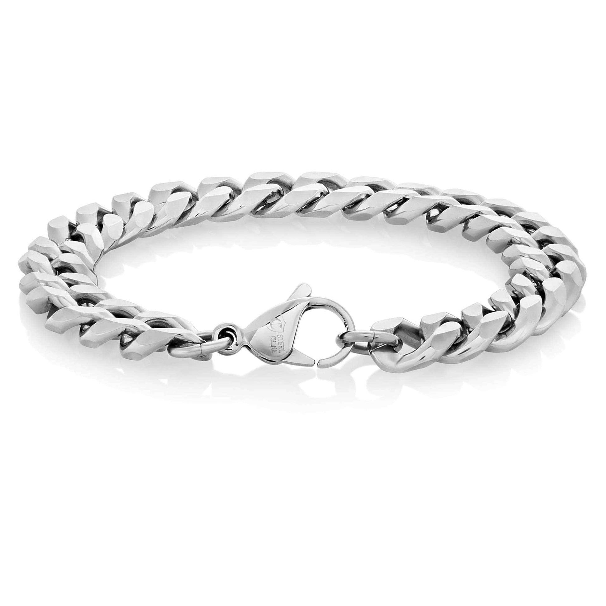 West Coast Jewelry West Coast Jewelry - Men's Beveled Curb Chain Bracelet