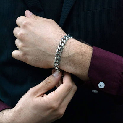West Coast Jewelry West Coast Jewelry - Men's Beveled Curb Chain Bracelet