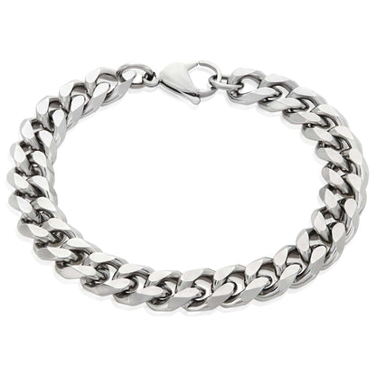 West Coast Jewelry West Coast Jewelry - Men's Beveled Curb Chain Bracelet