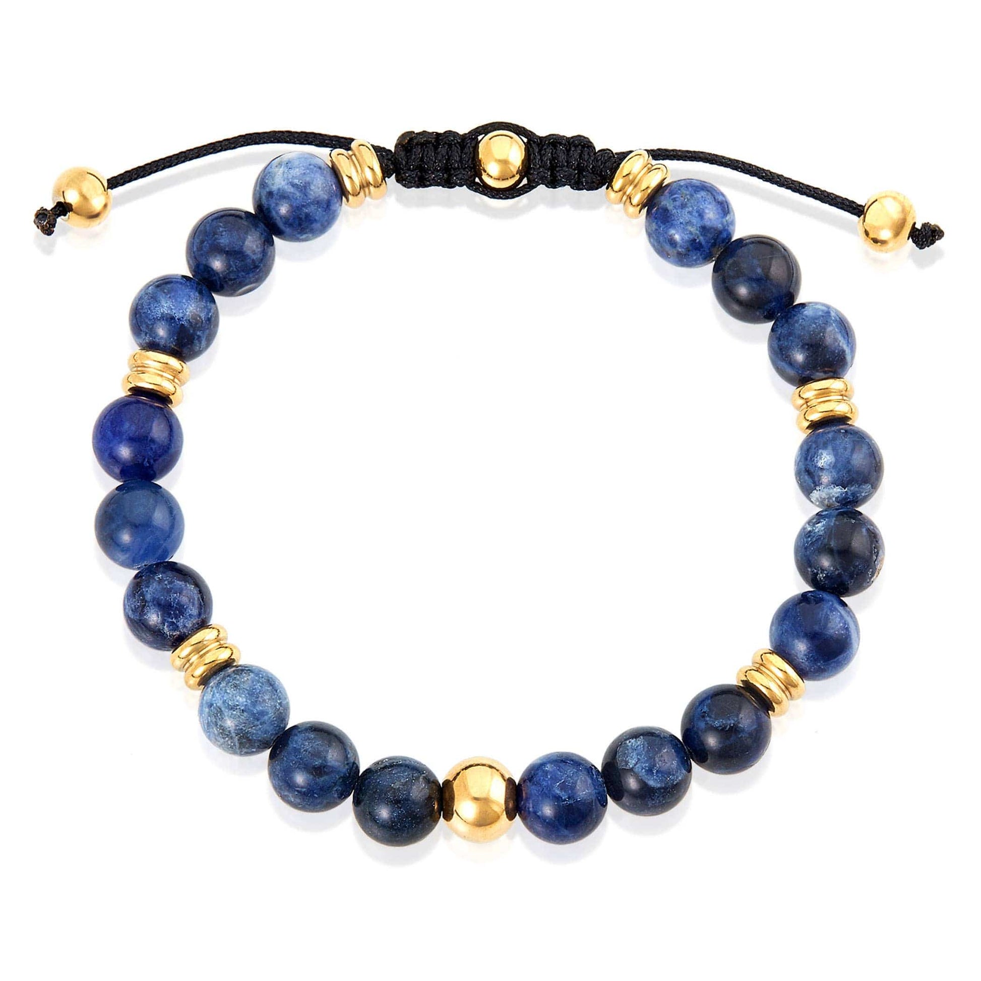 West Coast Jewelry West Coast Jewelry - Natural Stone and Steel Adjustable Bracelet (8mm): Tiger Eye
