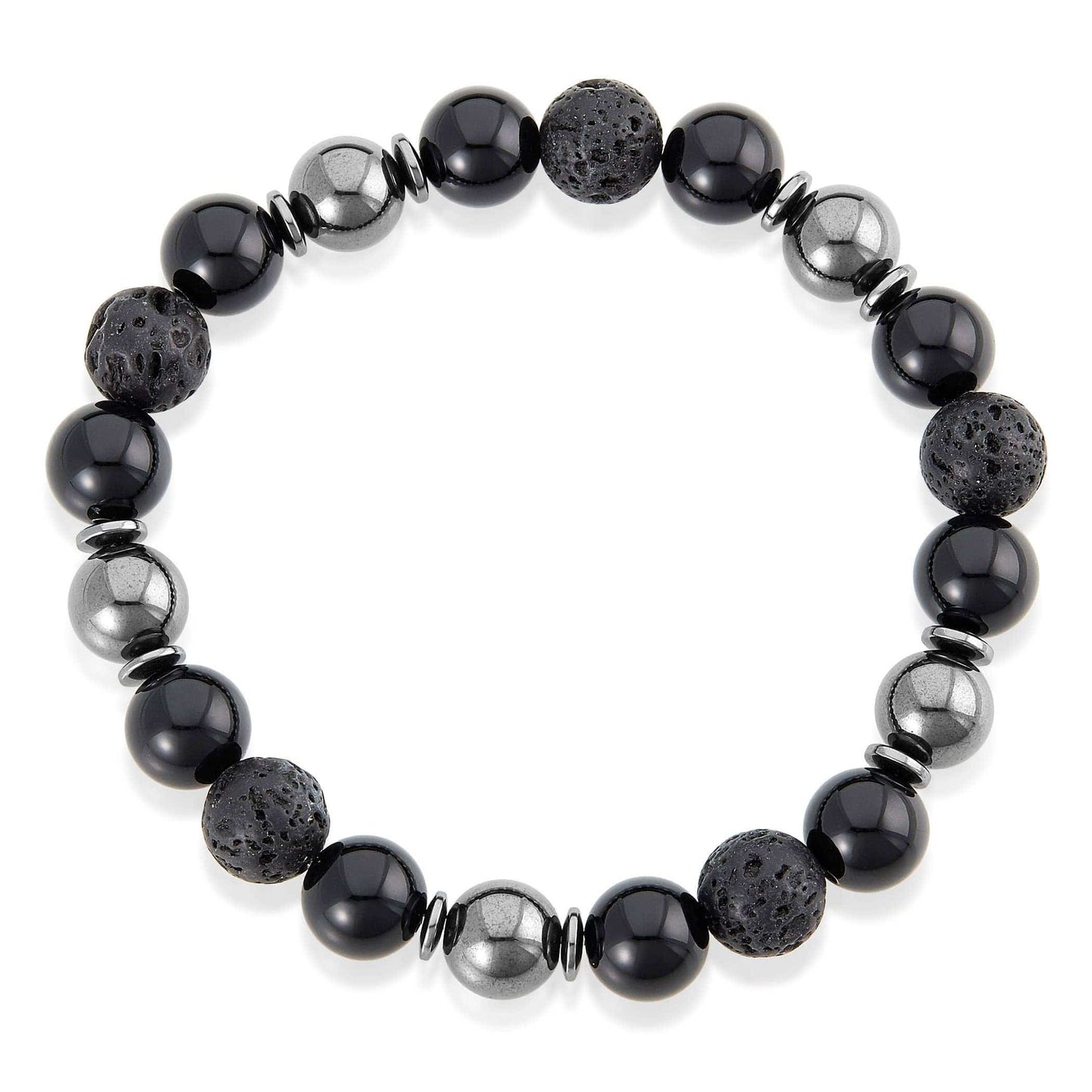 West Coast Jewelry West Coast Jewelry - Natural Stone, Onyx, Hematite Bead Stretch Bracelet (10mm): Red Tiger Eye