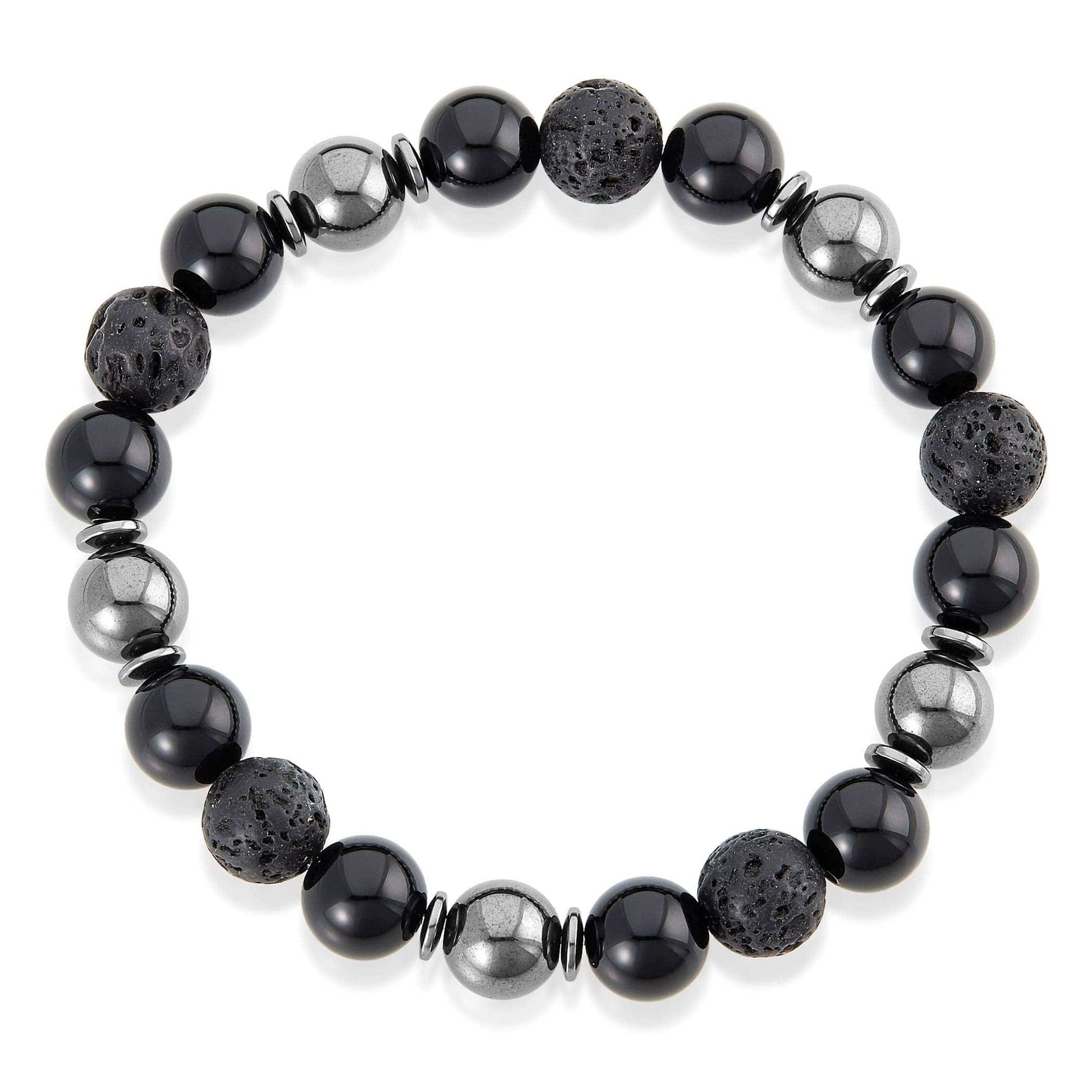 West Coast Jewelry West Coast Jewelry - Natural Stone, Onyx, Hematite Bead Stretch Bracelet (10mm): Red Tiger Eye