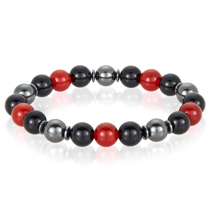 West Coast Jewelry West Coast Jewelry - Natural Stone, Onyx, Hematite Bead Stretch Bracelet (10mm): Red Tiger Eye