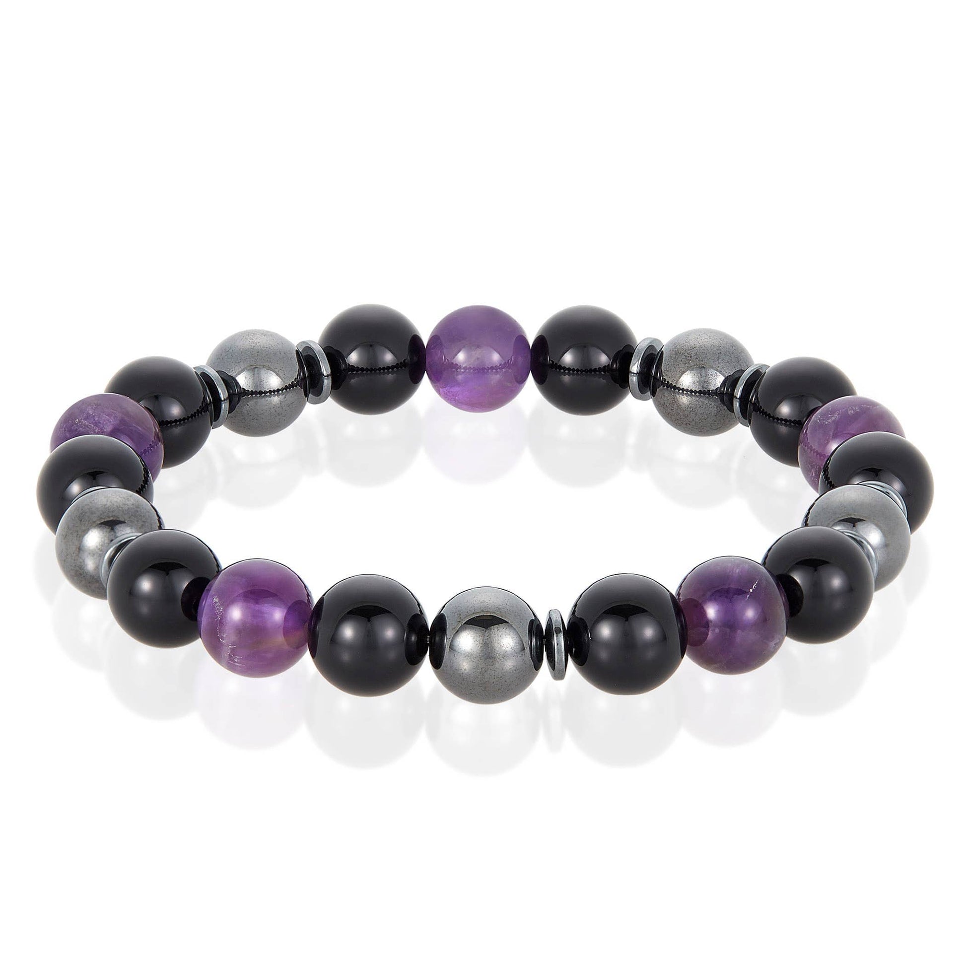 West Coast Jewelry West Coast Jewelry - Natural Stone, Onyx, Hematite Bead Stretch Bracelet (10mm): Red Tiger Eye
