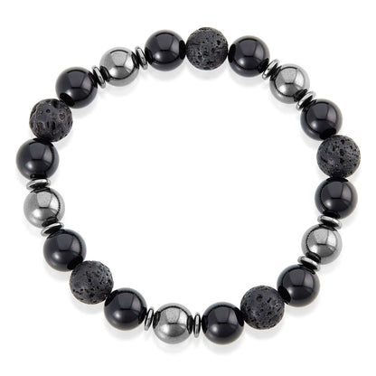 West Coast Jewelry West Coast Jewelry - Natural Stone, Onyx, Hematite Bead Stretch Bracelet (10mm): Tiger Eye