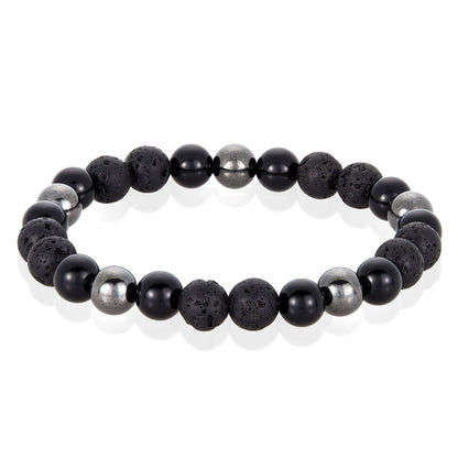 West Coast Jewelry West Coast Jewelry - Natural Stone, Onyx, Hematite Bead Stretch Bracelet (8mm): Green Tiger Eye