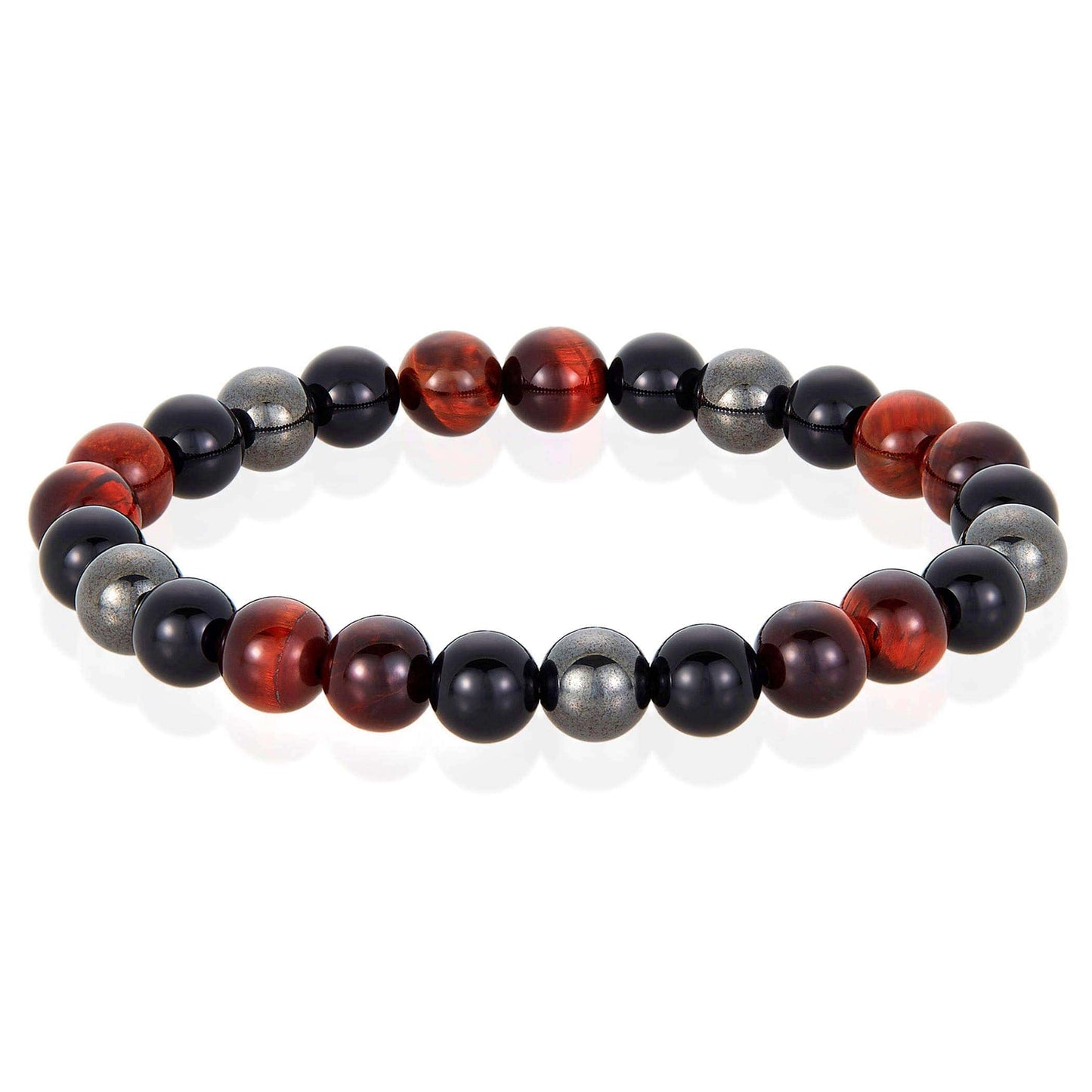 West Coast Jewelry West Coast Jewelry - Natural Stone, Onyx, Hematite Bead Stretch Bracelet (8mm): Turquoise