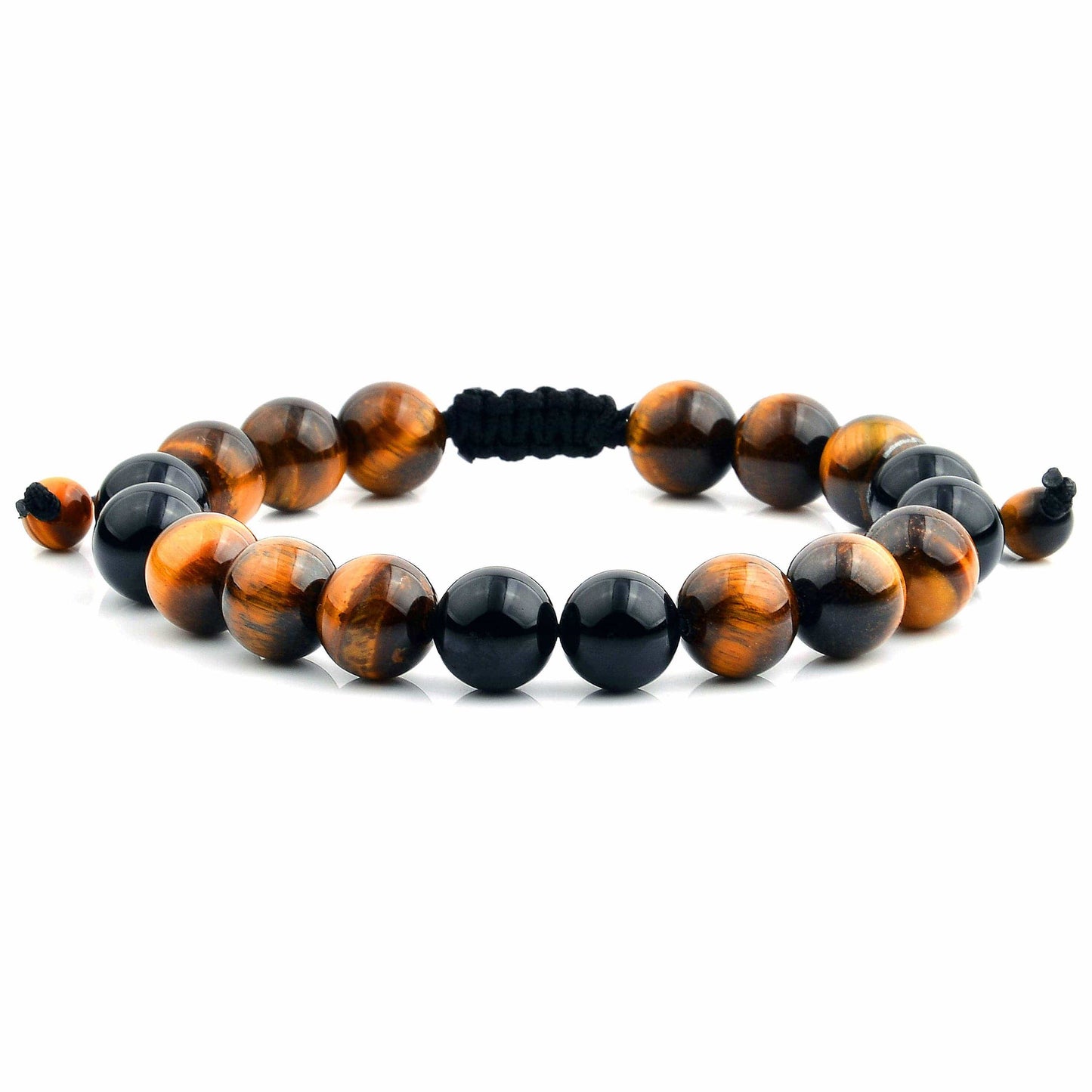 West Coast Jewelry West Coast Jewelry - Polished Natural Stone Bead Adjustable Bracelet: Brown