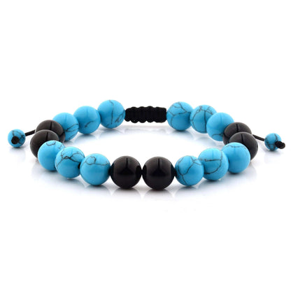West Coast Jewelry West Coast Jewelry - Polished Natural Stone Bead Adjustable Bracelet: White