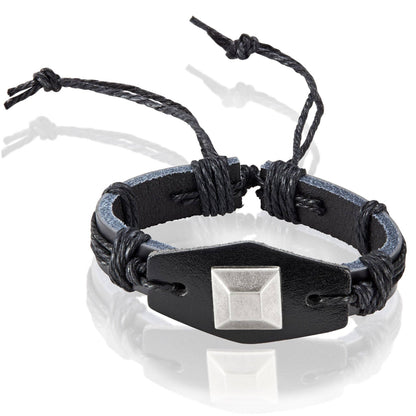 West Coast Jewelry West Coast Jewelry - Square Stud Adjustable Bracelet