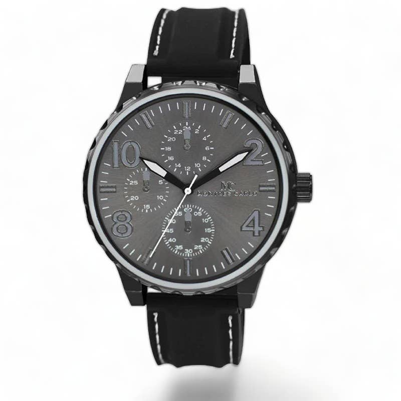 West Coast Jewelry West Coast Jewelry - Traveler 50mm Men's Watch: Black