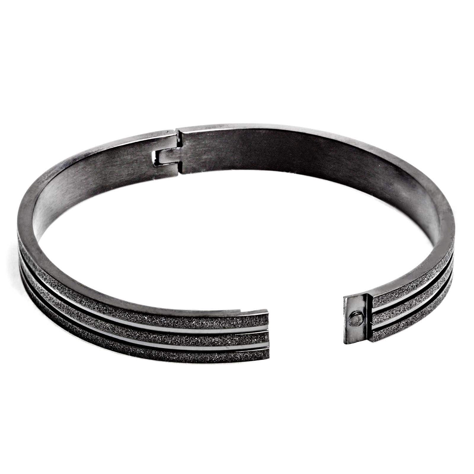 West Coast Jewelry West Coast Jewelry - Women's 8mm Sandblasted Black Plated Bracelet
