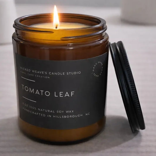 Wicked Weave’s Candle Studio Candles Tomato Leaf 8 oz. Soy Wax Candle