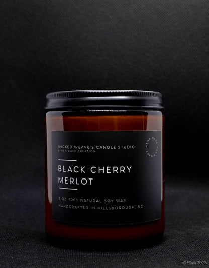 Wicked Weave’s Candle Studio Wicked Weave’s Candle Studio - Black Cherry Merlot Soy Wax Candle (4 Size Options): 2.4 oz Wax Melts