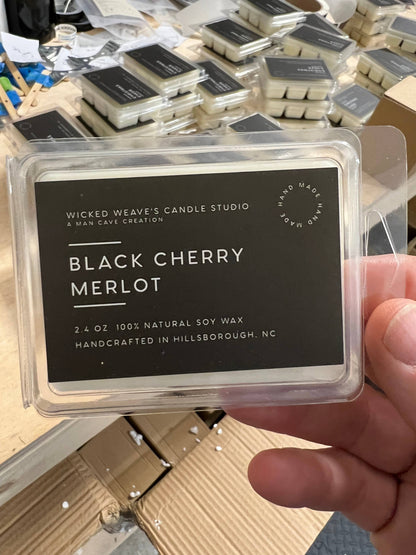 Wicked Weave’s Candle Studio Wicked Weave’s Candle Studio - Black Cherry Merlot Soy Wax Candle (4 Size Options): 2.4 oz Wax Melts