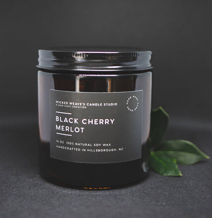 Wicked Weave’s Candle Studio Wicked Weave’s Candle Studio - Black Cherry Merlot Soy Wax Candle (4 Size Options): 2.4 oz Wax Melts