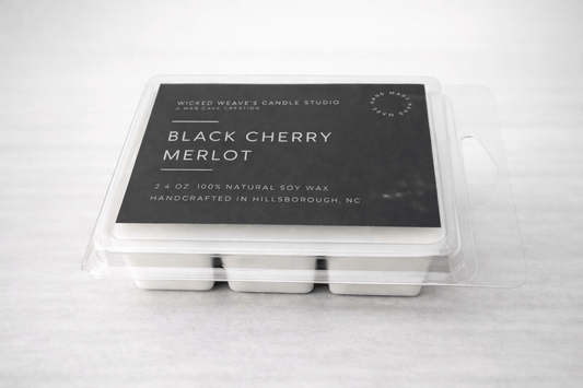 Wicked Weave’s Candle Studio Wicked Weave’s Candle Studio - Black Cherry Merlot Soy Wax Candle (4 Size Options): 2.4 oz Wax Melts