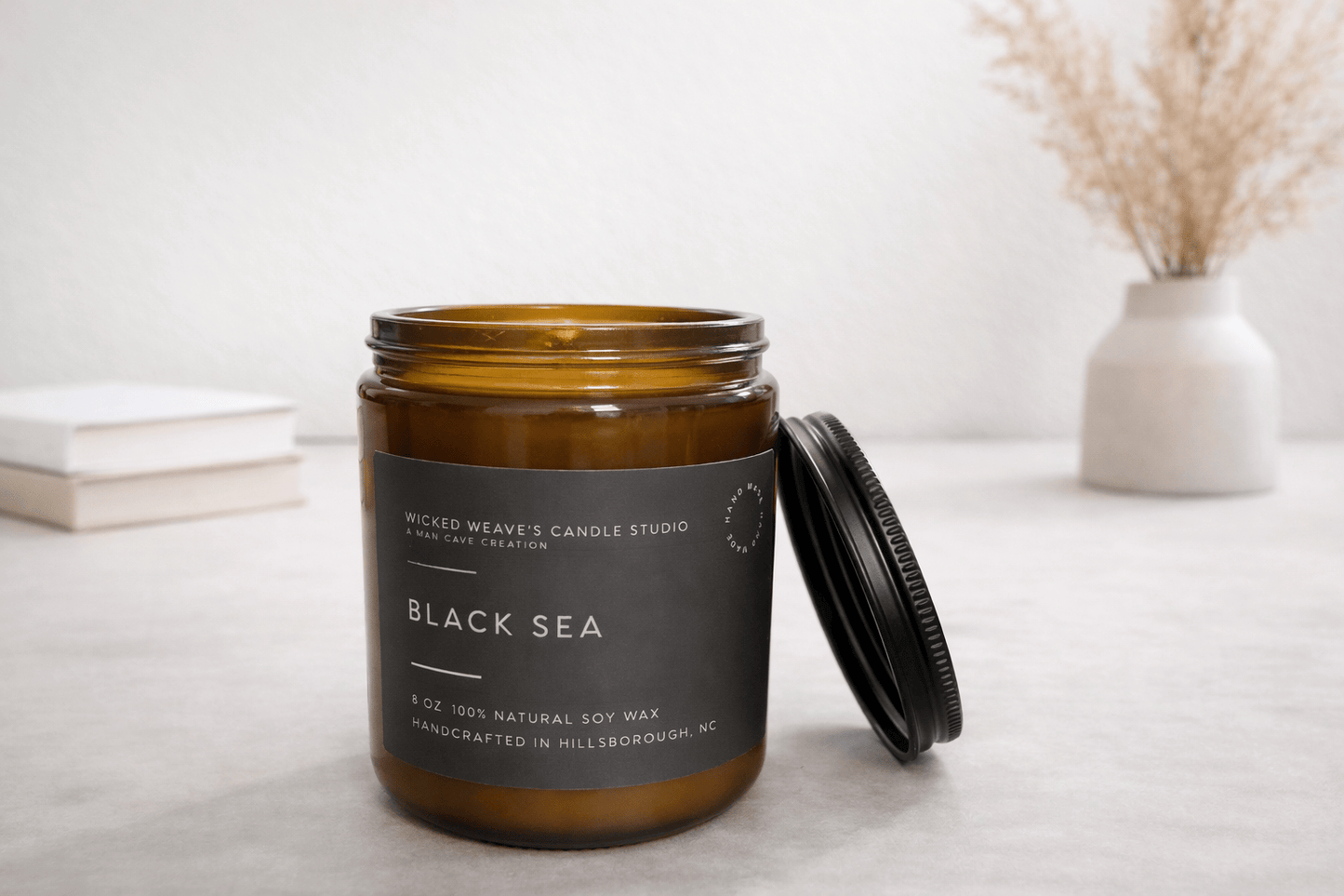 Wicked Weave’s Candle Studio Wicked Weave’s Candle Studio - Black Sea Soy Wax Candle (4 Size Options): 2.4 oz Wax Melts